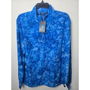 Scales‎ Men's Quarter Zip Jacket Royal Camo Small NWT